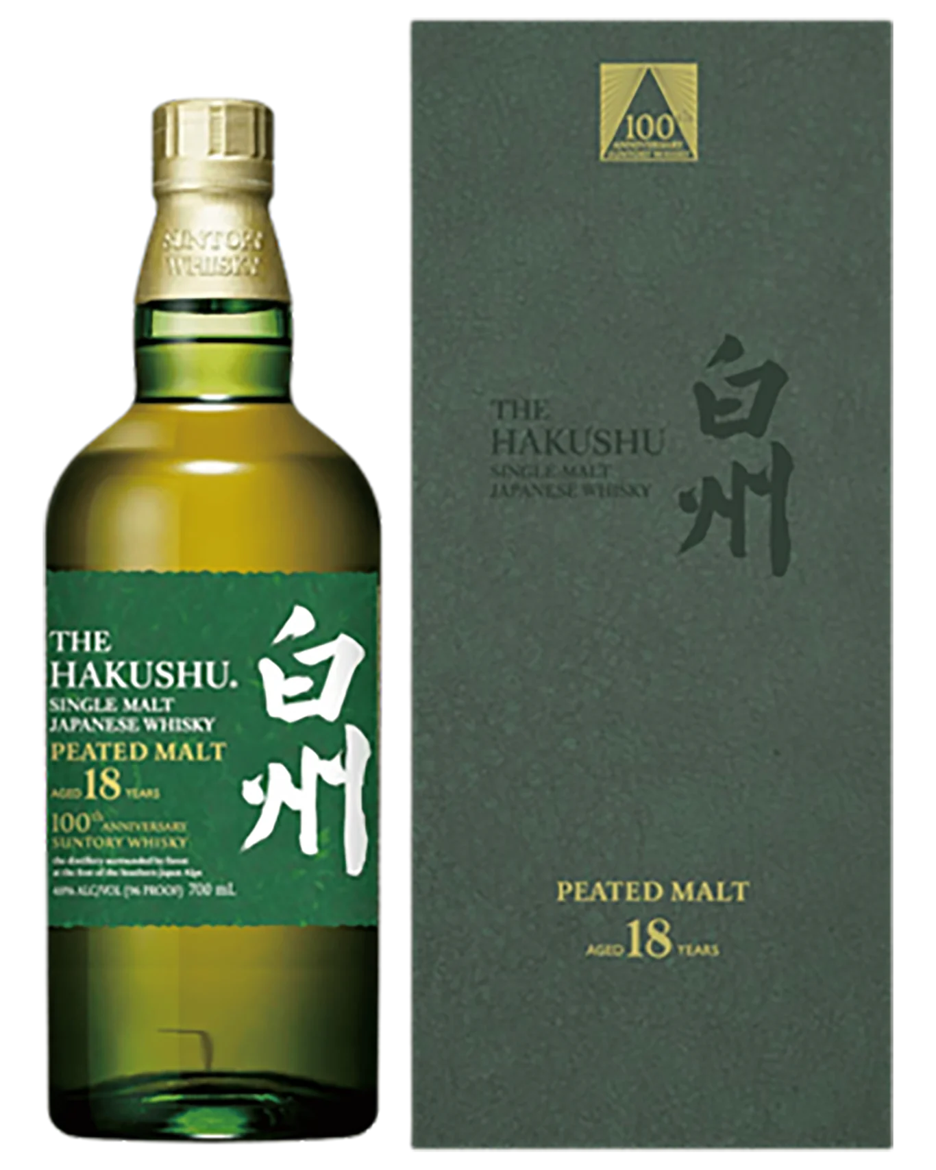 The Hakushu 18YO Single Malt Centenary Japanese Whisky 700mL