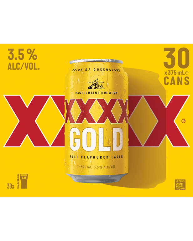 XXXX Gold 30 × 375mL cans