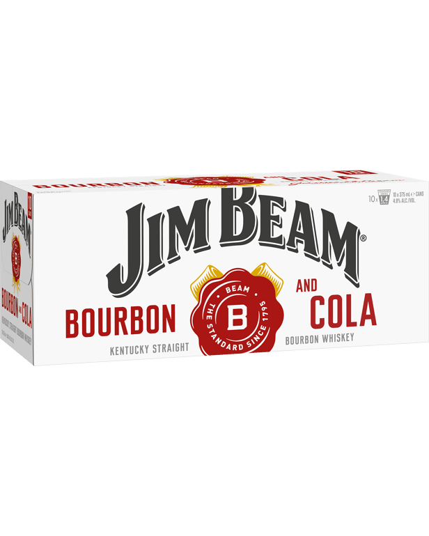 Jim Beam Bourbon & Cola 10 × 375mL