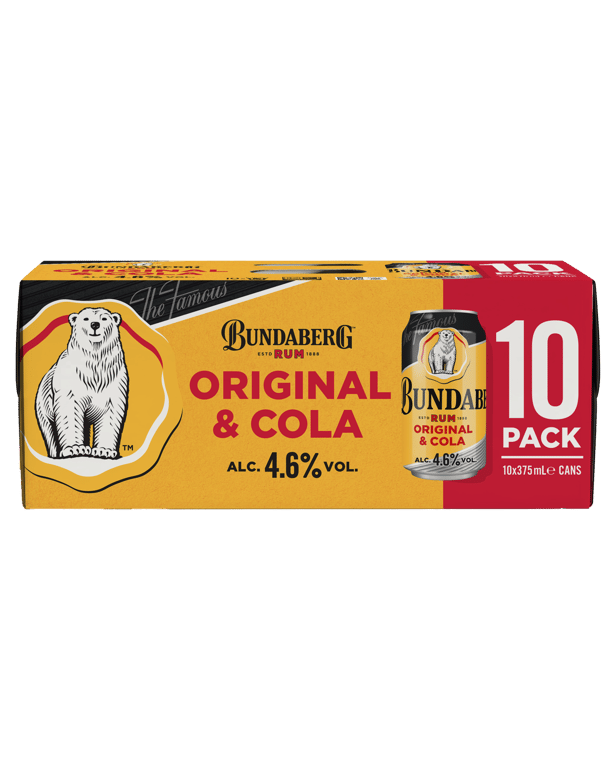 Bundaberg Rum & Cola 10 × 375mL
