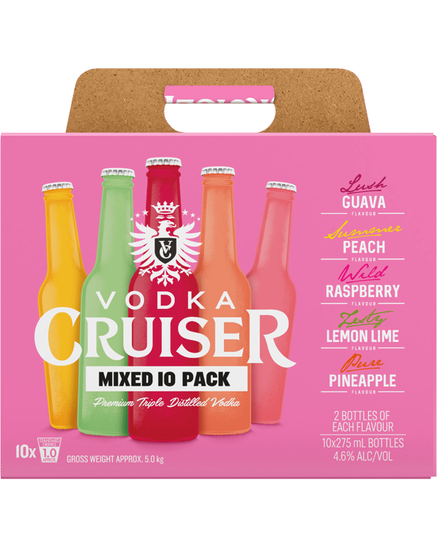 Vodka Cruiser Mixed 10 × 275mL bottles