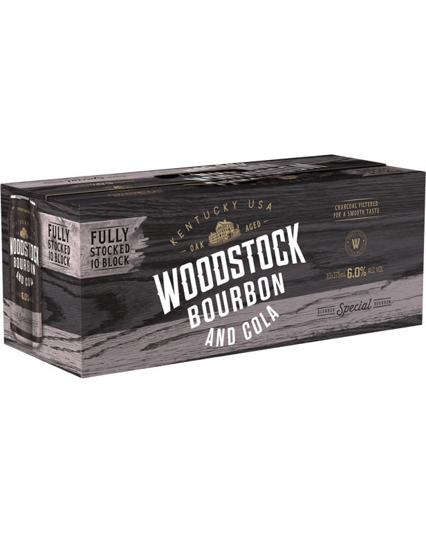 Woodstock Bourbon & Cola 6% 10 × 375mL