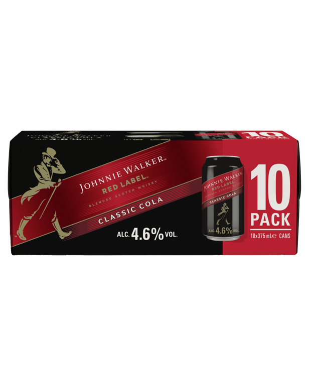Johnnie Walker Red & Cola 10 × 375mL
