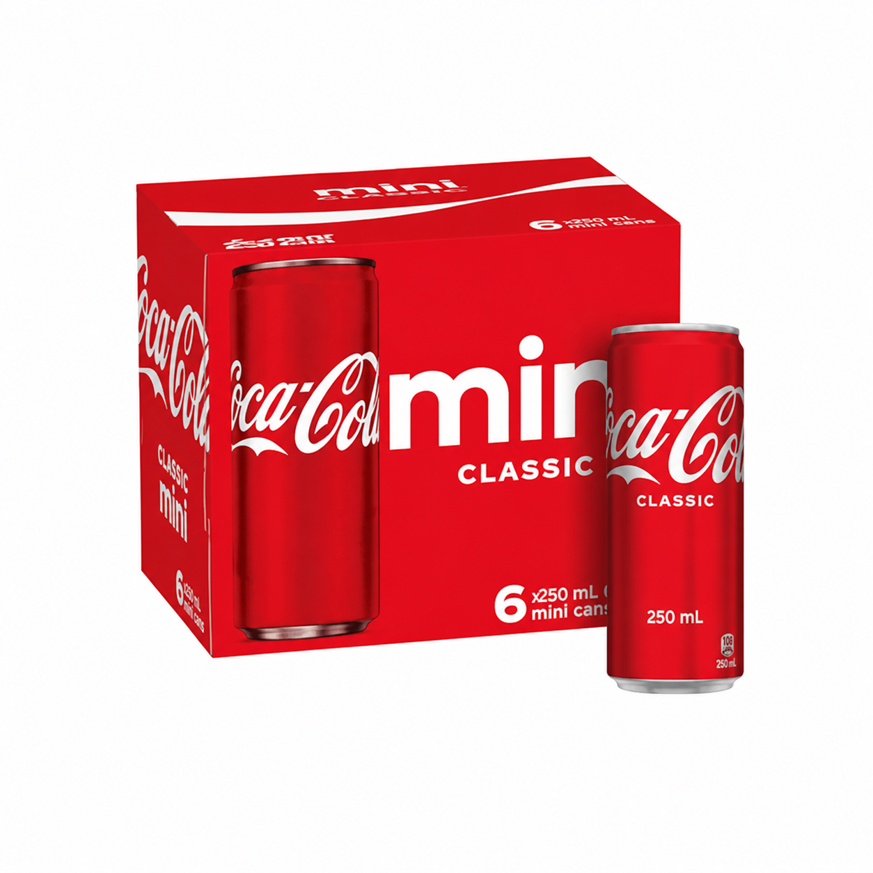 Coca-Cola Classic Mini Cans 6 × 250mL