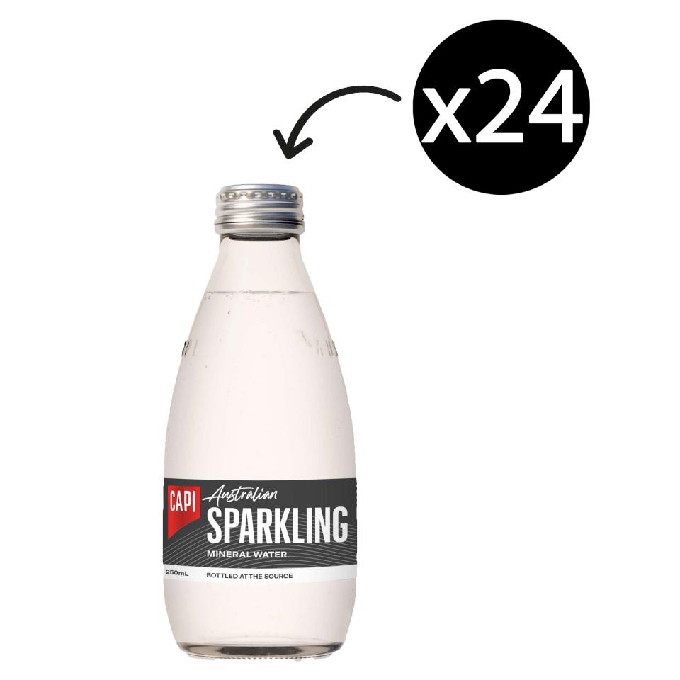 CAPI Sparkling Mineral Water Glass Bottles 24 × 250mL