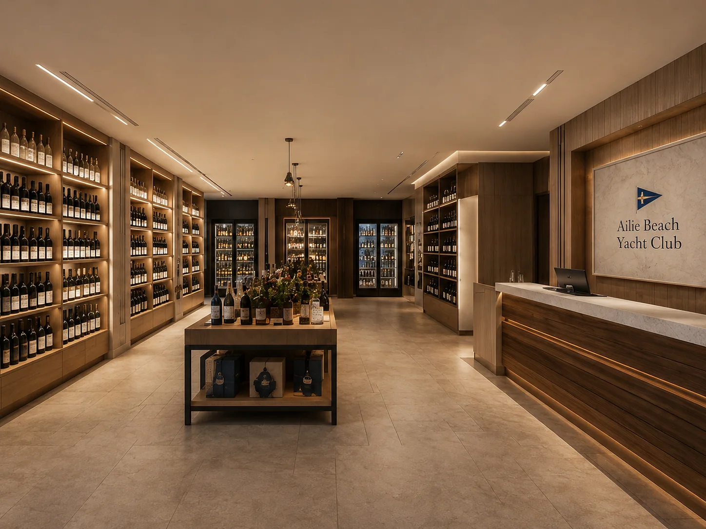 Club cellar and retail artist impression