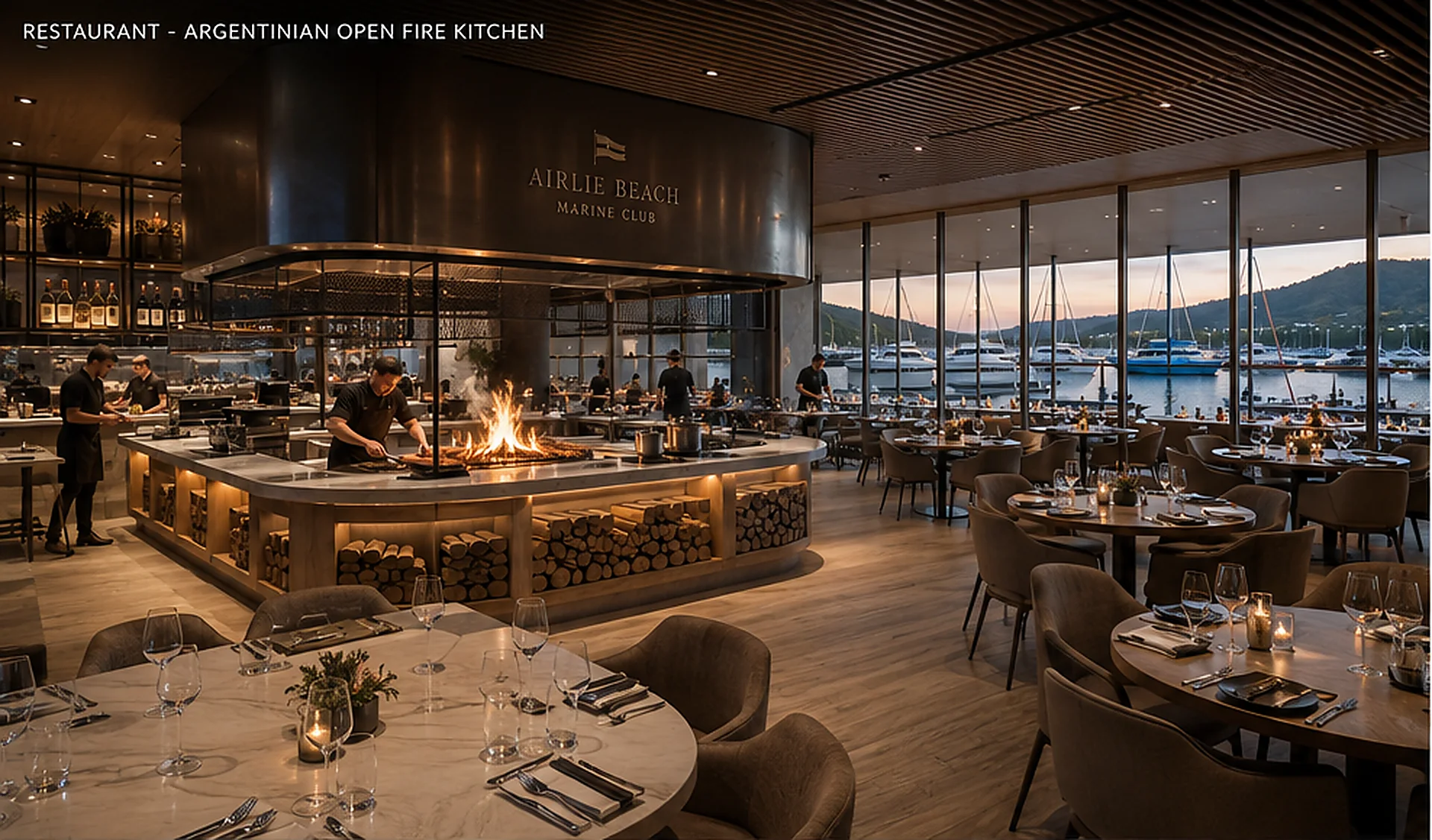 Marina restaurant artist impression