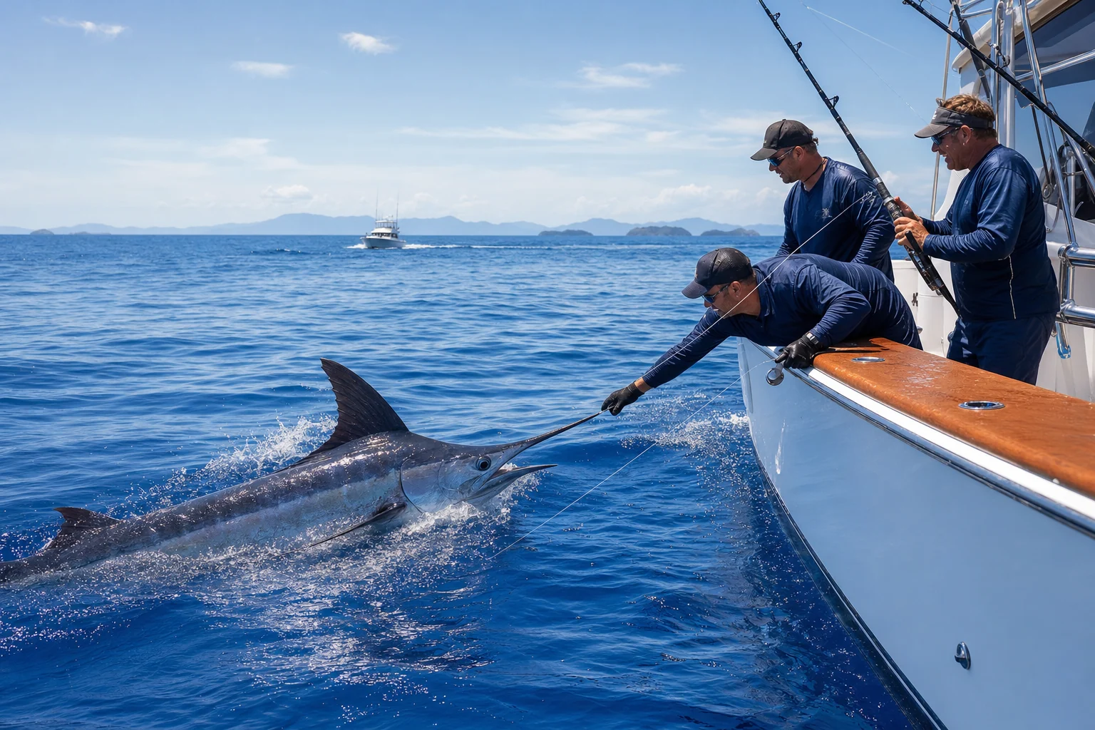 Concept image of a future marlin tag-and-release competition in the Whitsundays
