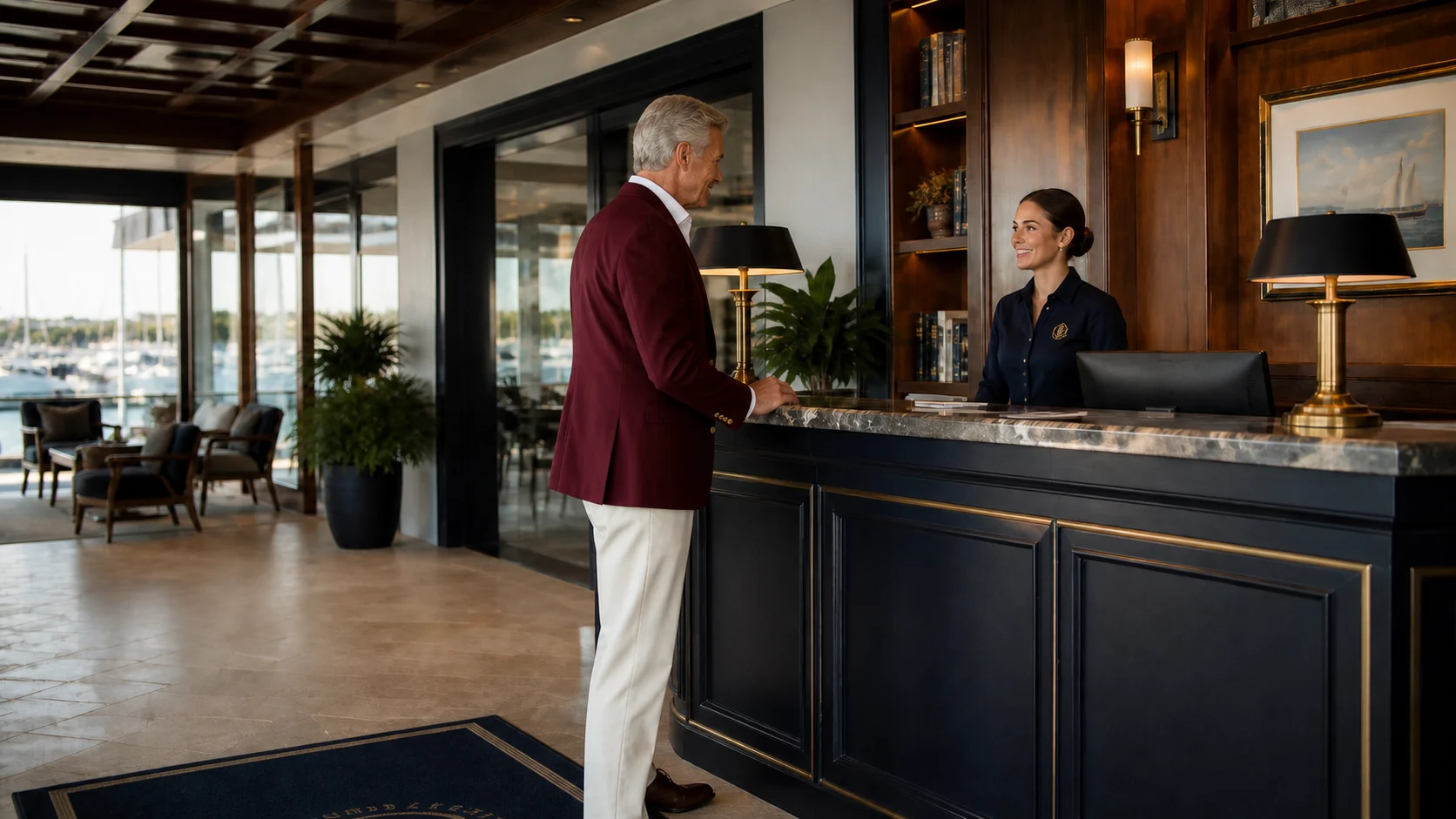 Member Help Desk at the proposed Airlie Beach Yacht Club